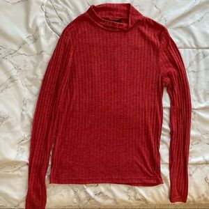 Topshop Red Turtleneck